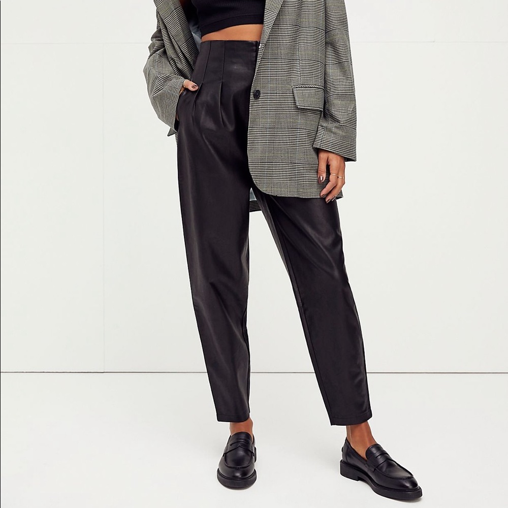LAST CHANCE SALE: Free People Cecily Vegan Leather Trouser, donating 5/1